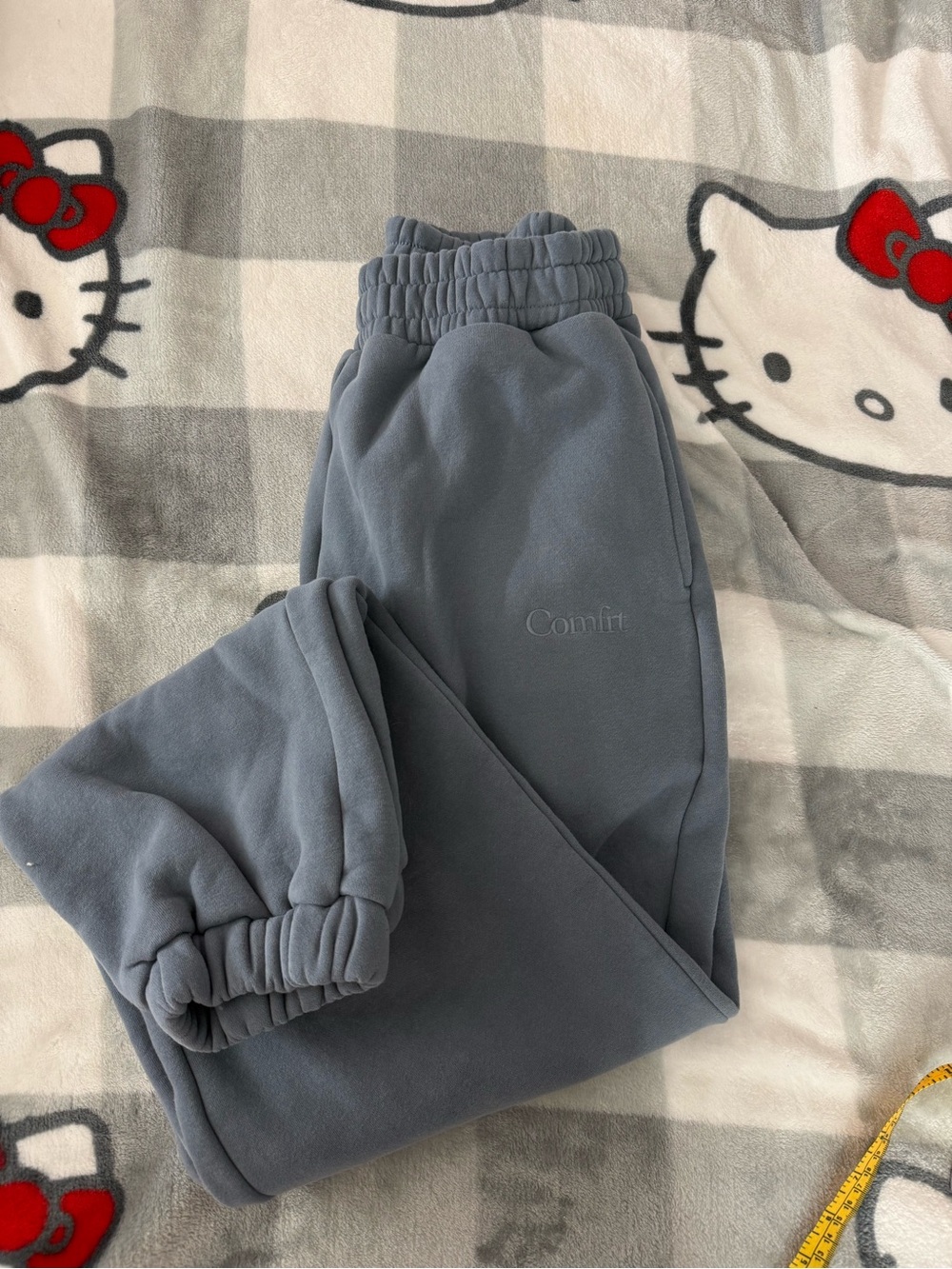 Comfit Slate Blue Fleece Joggers with Elastic Waist size S like new